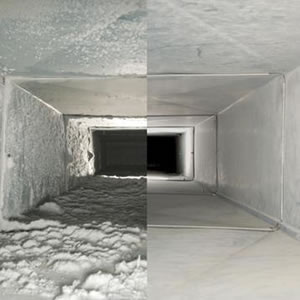 before & after air duct cleaning